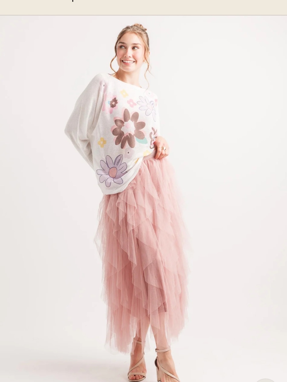 Women's Blush Pink Tulle Skirt- M